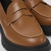 Camper Zapatos De Vestir | Mocasines Marrones De Piel Para Hombre