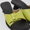 Camper Sandalias | Sandalias Verdes De Piel Para Mujer