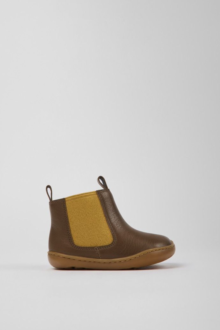 Camper Botas | Botas Marrones De Piel Para Ninos