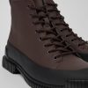 Camper Zapatos De Vestir | Botas De Cordones Marrones Y Negras De Piel Para Hombre