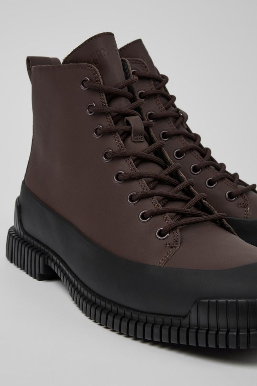 Camper Zapatos De Vestir | Botas De Cordones Marrones Y Negras De Piel Para Hombre