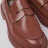 Camper Zapatos De Vestir | Mocasin De Piel Rojo Para Hombre