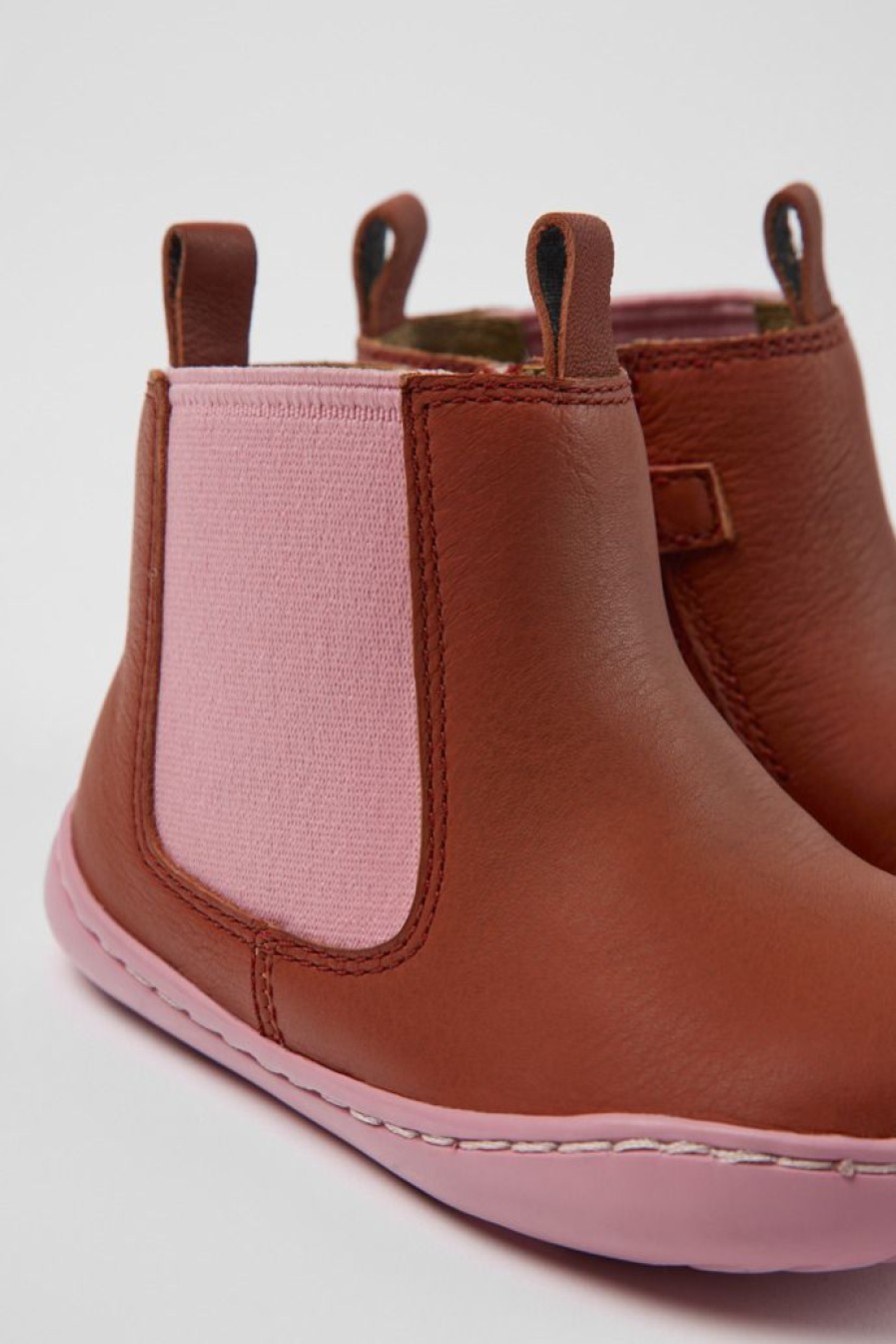 Camper Botas | Botas Rojas Y Rosas De Piel Para Ninos