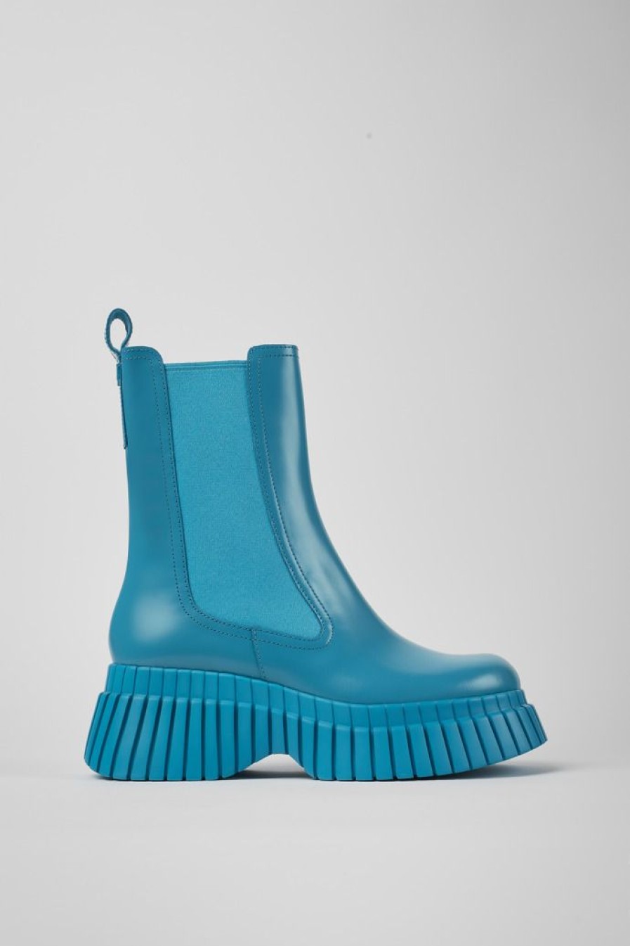 Camper Botines | Botas Azules De Piel Para Mujer