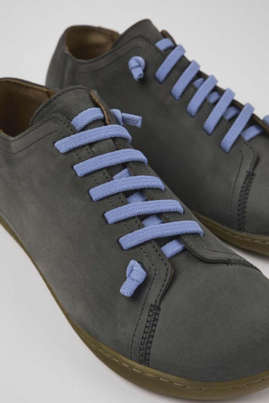 Camper Zapatos Casual | Zapatos De Nobuk Gris Para Hombre