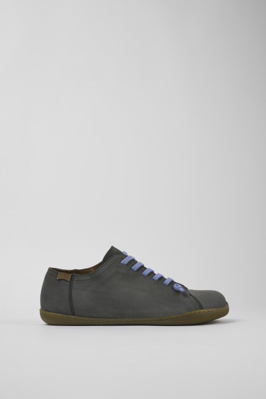 Camper Zapatos Casual | Zapatos De Nobuk Gris Para Hombre