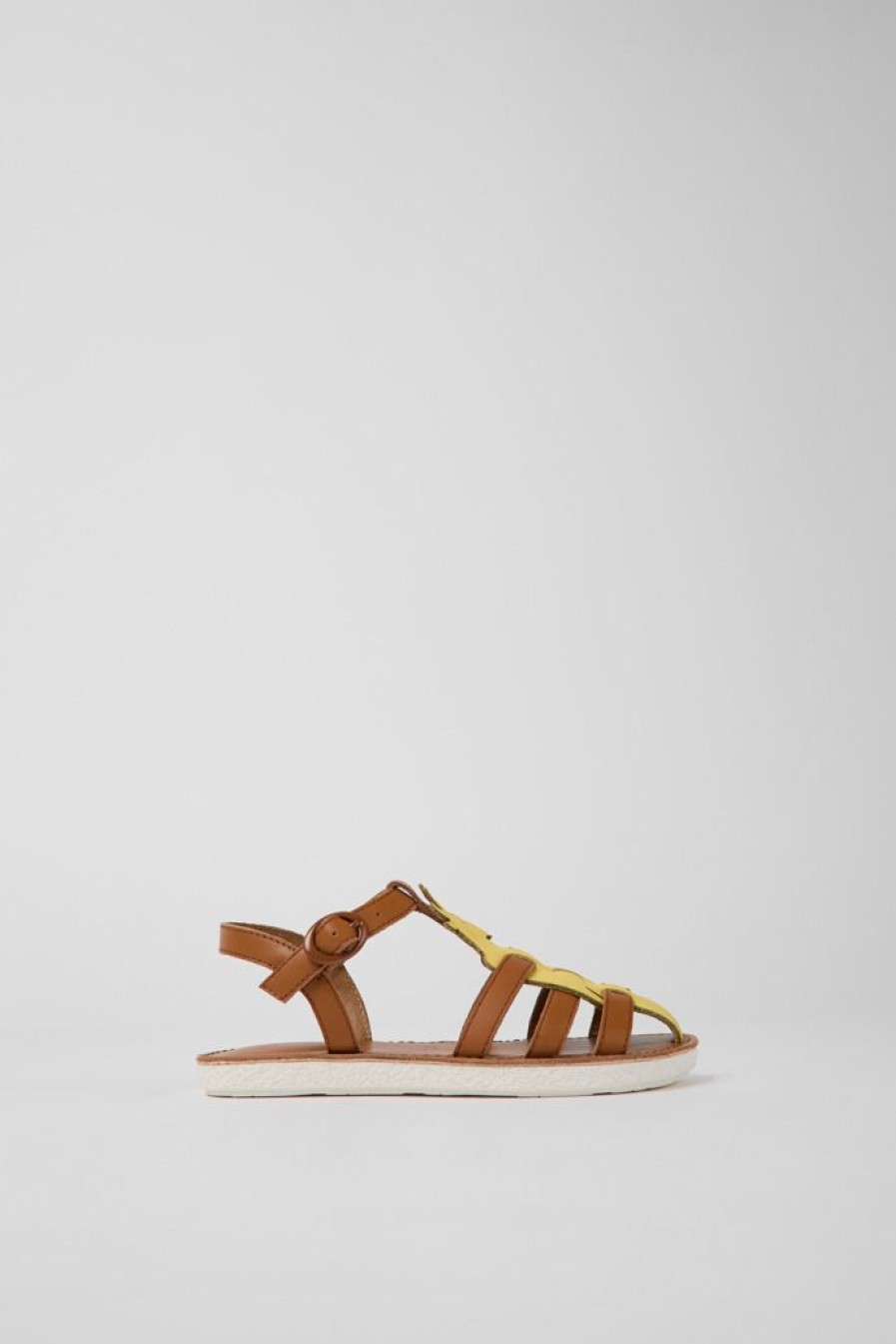 Camper Sandalias | Sandalias Multicolores De Piel Para Ninos