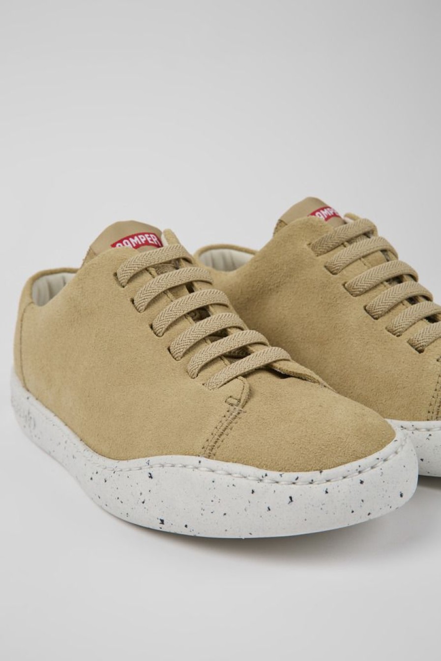 Camper Zapatillas | Sneakers De Nobuk Beige Para Mujer