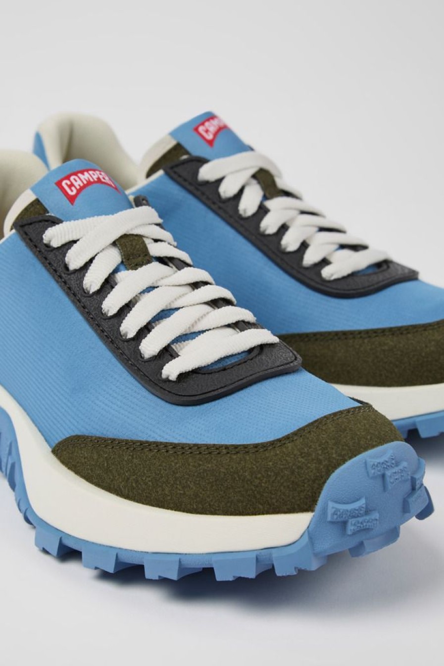 Camper Zapatillas | Sneakers Azules De Tejido Y Nobuk Para Mujer