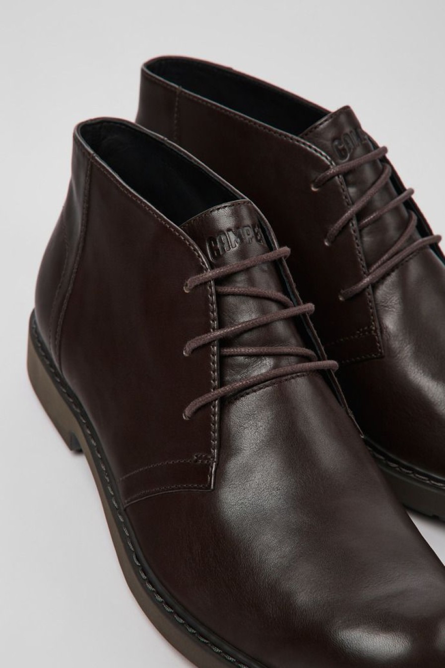 Camper Zapatos De Vestir | Botines Marrones De Piel Para Hombre