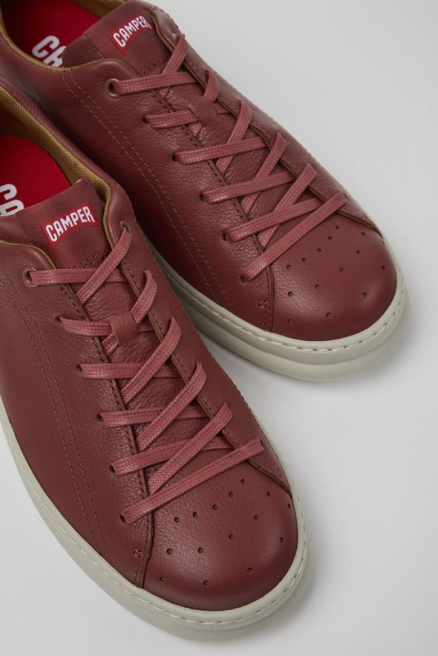 Camper Zapatillas | Sneaker De Piel Roja Para Hombre