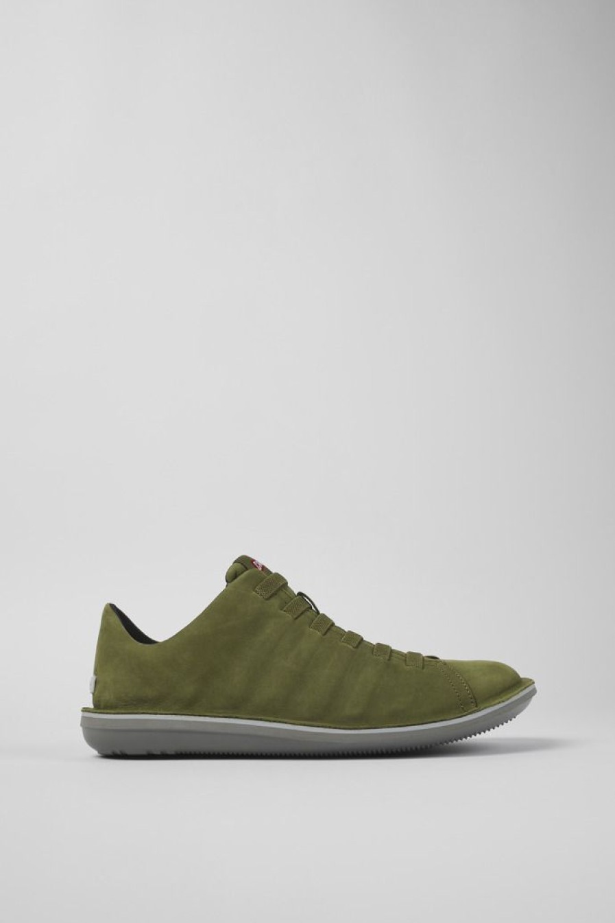 Camper Zapatos Casual | Sneaker Baja De Nobuk Verde Para Hombre