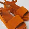 Camper Sandalias | Sandalias De Nobuk Marrones Para Mujer