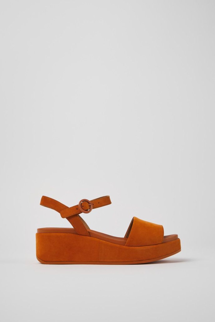 Camper Sandalias | Sandalias De Nobuk Marrones Para Mujer