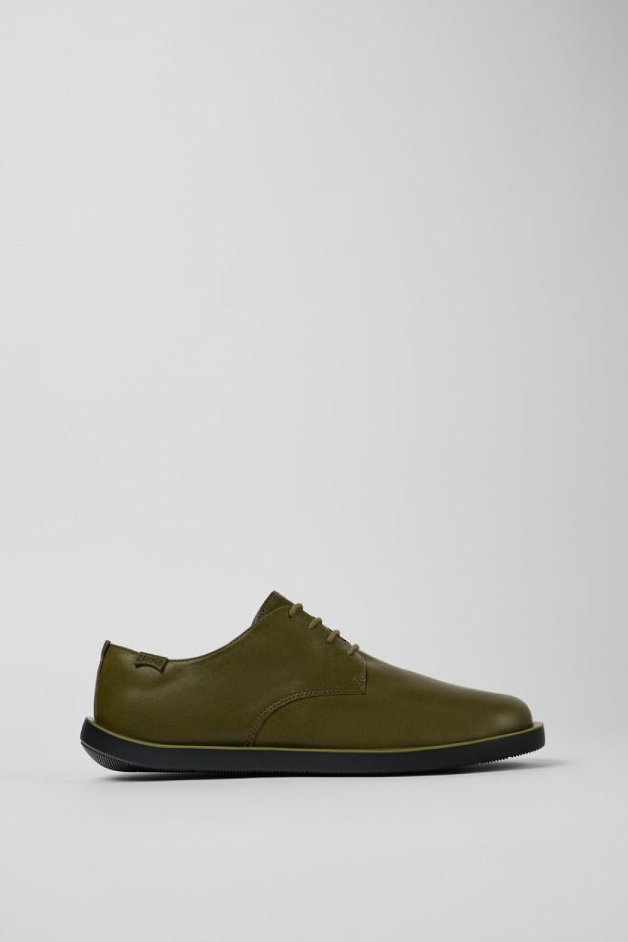 Camper Zapatos De Vestir | Zapato Blucher De Piel Verde Para Hombre