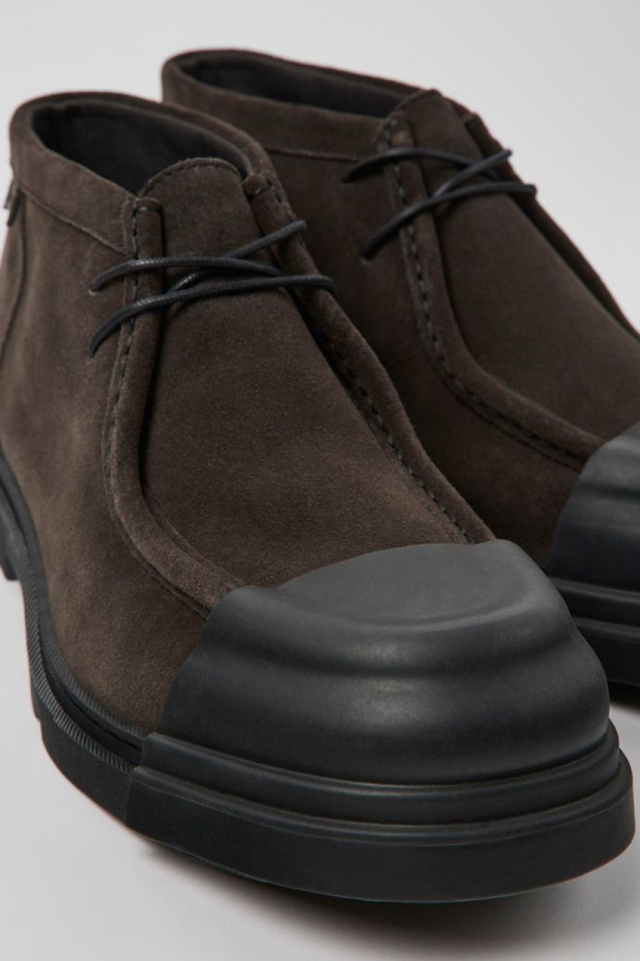 Camper Zapatos De Vestir | Zapatos Grises De Nobuk Para Hombre