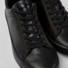 Camper Zapatillas | Sneaker De Piel/Nobuk Negra Para Hombre