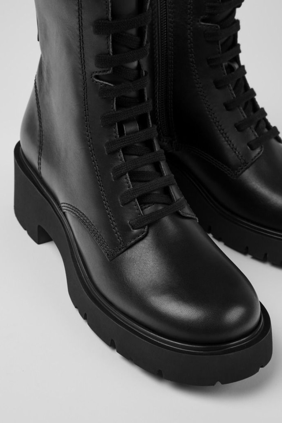 Camper Zapatos De Vestir | Botas Con Cordones En Color Negro Para Mujer