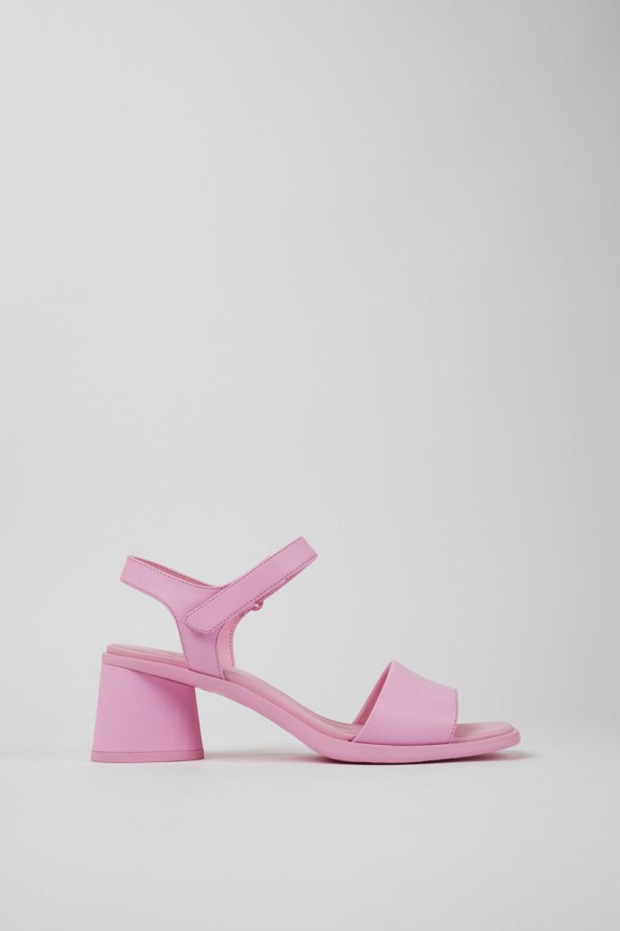 Camper Sandalias | Sandalia De Piel Rosa Para Mujer