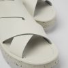 Camper Sandalias | Sandalia De Piel Blanca Para Mujer