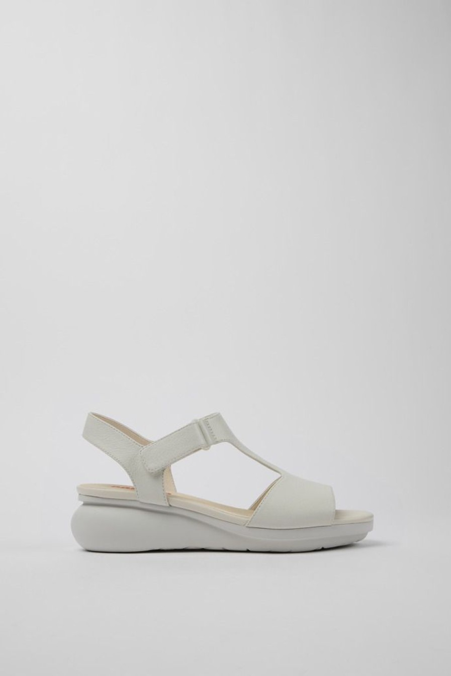 Camper Sandalias | Sandalias De Piel Blancas Para Mujer