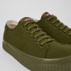 Camper Zapatillas | Zapatilla De Baloncesto De Tejido Verde Para Hombre