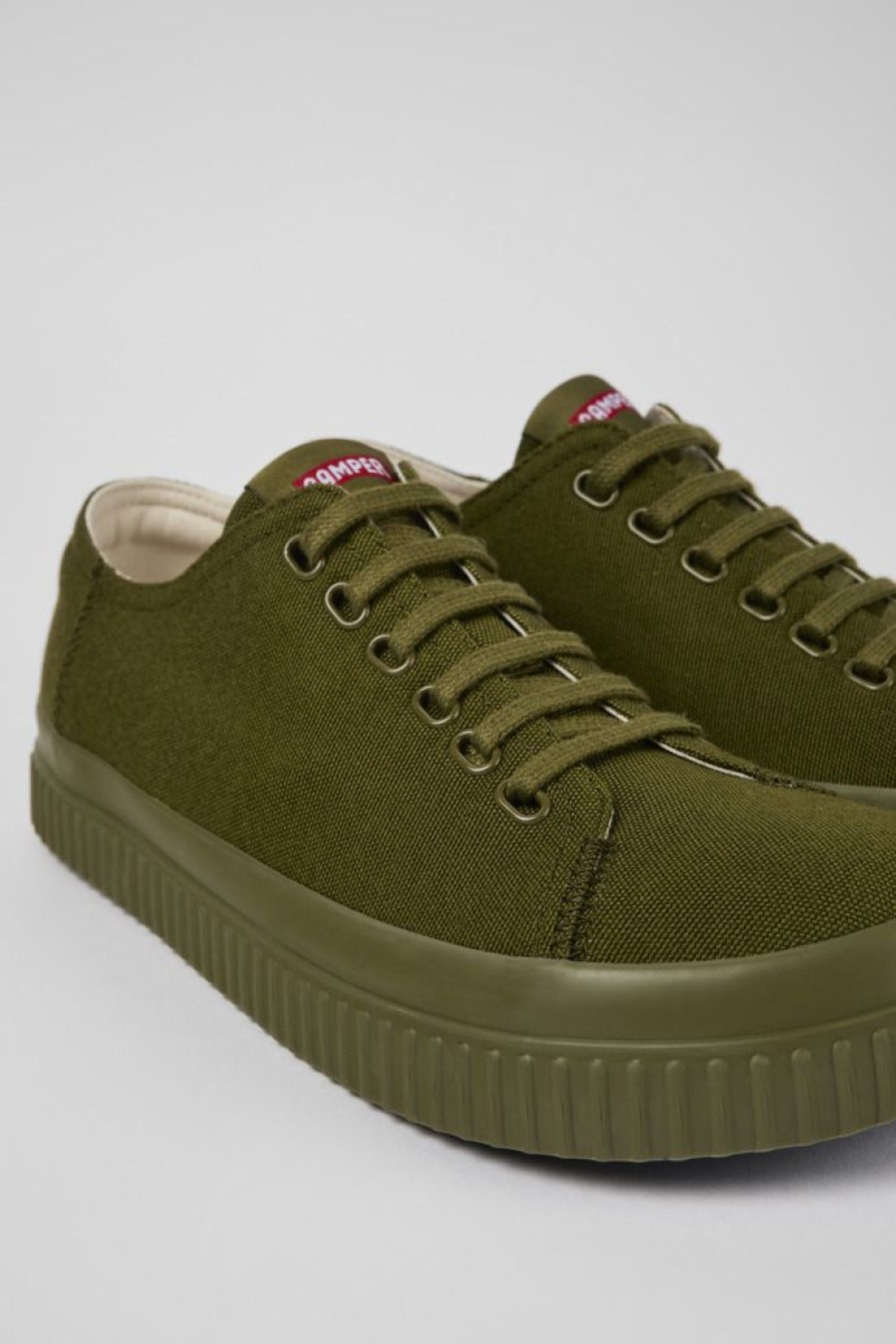 Camper Zapatillas | Zapatilla De Baloncesto De Tejido Verde Para Hombre