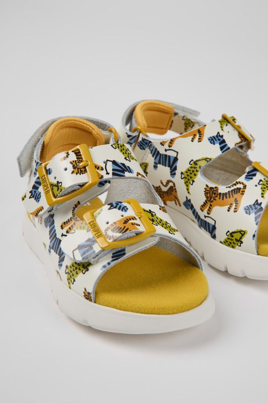 Camper Sandalias | Sandalias Multicolores De Piel Para Ninos