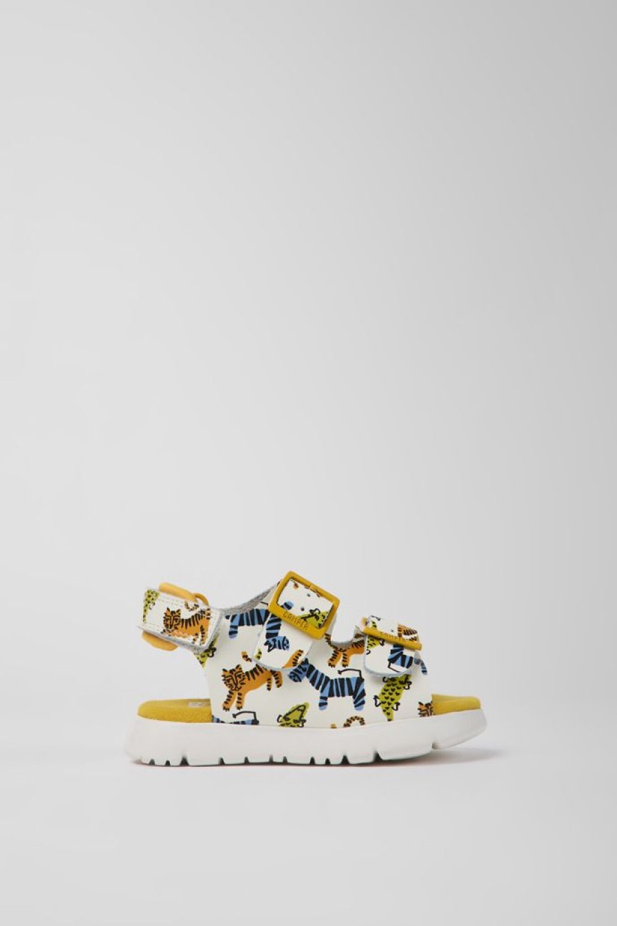 Camper Sandalias | Sandalias Multicolores De Piel Para Ninos