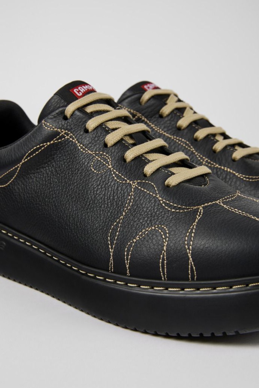 Camper Zapatillas | Sneaker De Piel Negra Para Hombre