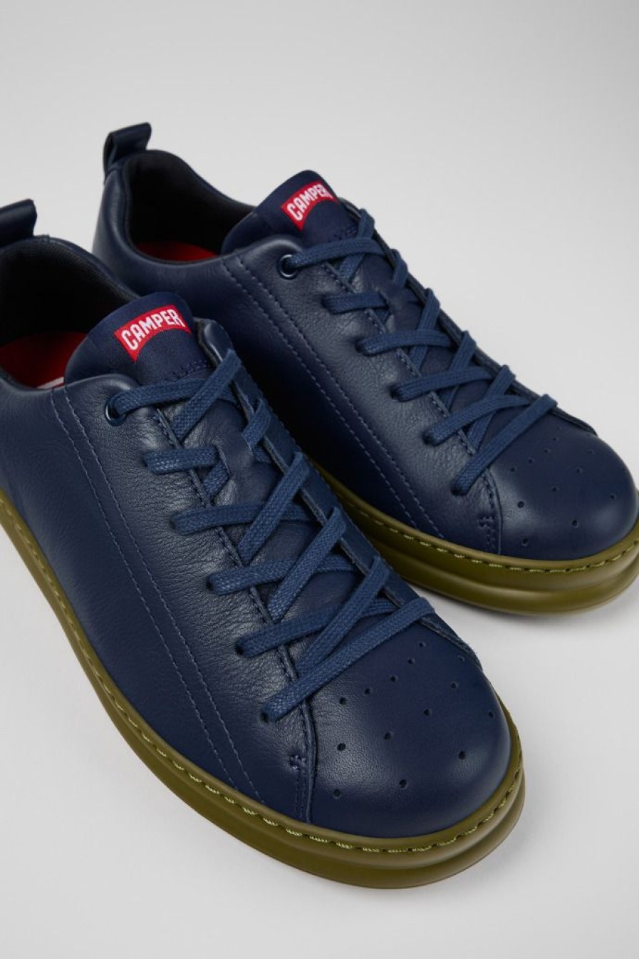 Camper Zapatillas | Sneaker De Piel Azul Para Hombre