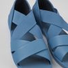 Camper Sandalias | Sandalias De Piel Azules Para Mujer