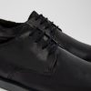 Camper Zapatos De Vestir | Zapato Blucher De Piel Negro Para Hombre