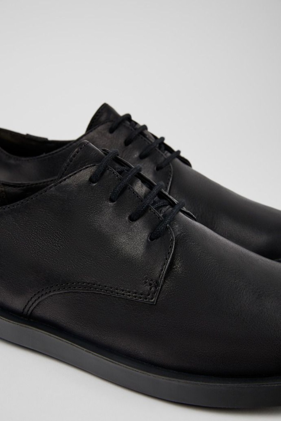 Camper Zapatos De Vestir | Zapato Blucher De Piel Negro Para Hombre