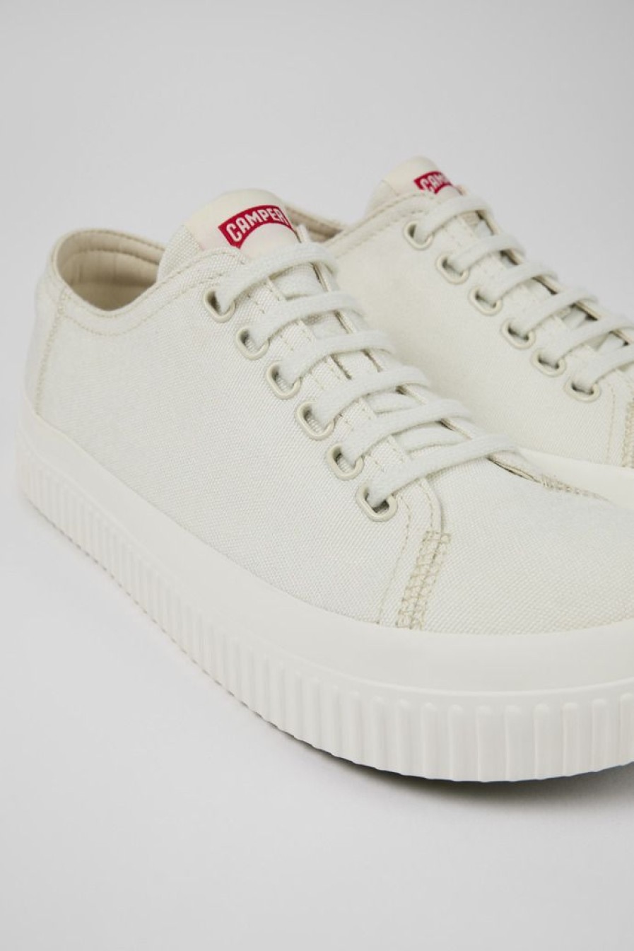 Camper Zapatillas | Zapatilla De Baloncesto De Tejido Blanca Para Hombre