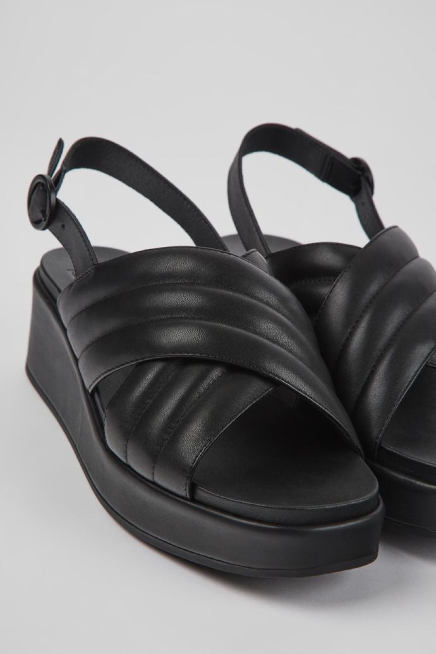 Camper Sandalias | Sandalias De Piel Negras Para Mujer