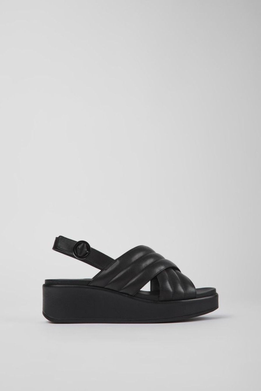 Camper Sandalias | Sandalias De Piel Negras Para Mujer