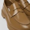 Camper Zapatos De Vestir | Mocasin De Piel Marron Para Hombre