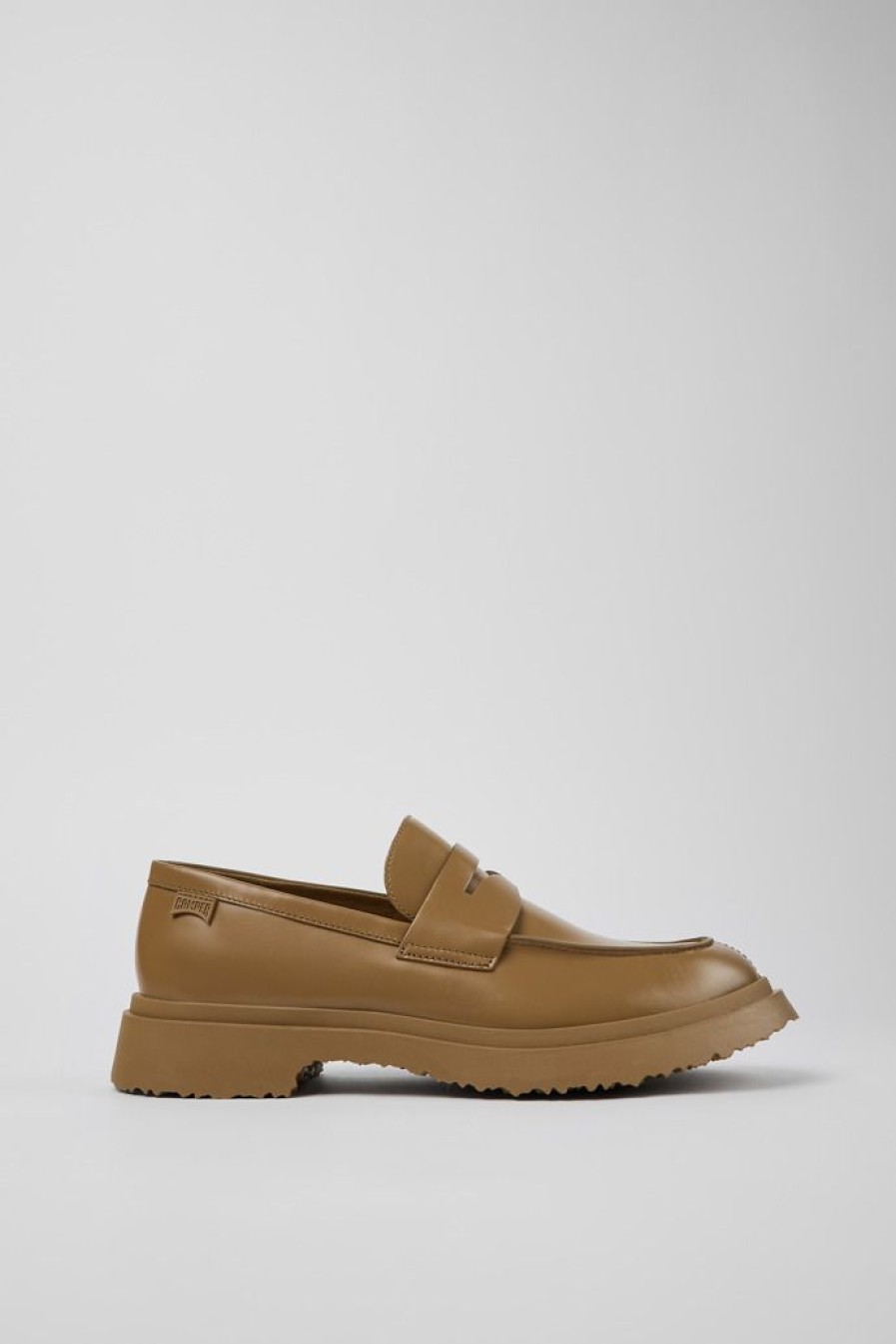 Camper Zapatos De Vestir | Mocasin De Piel Marron Para Hombre