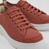 Camper Zapatillas | Sneaker De Piel Roja Para Mujer