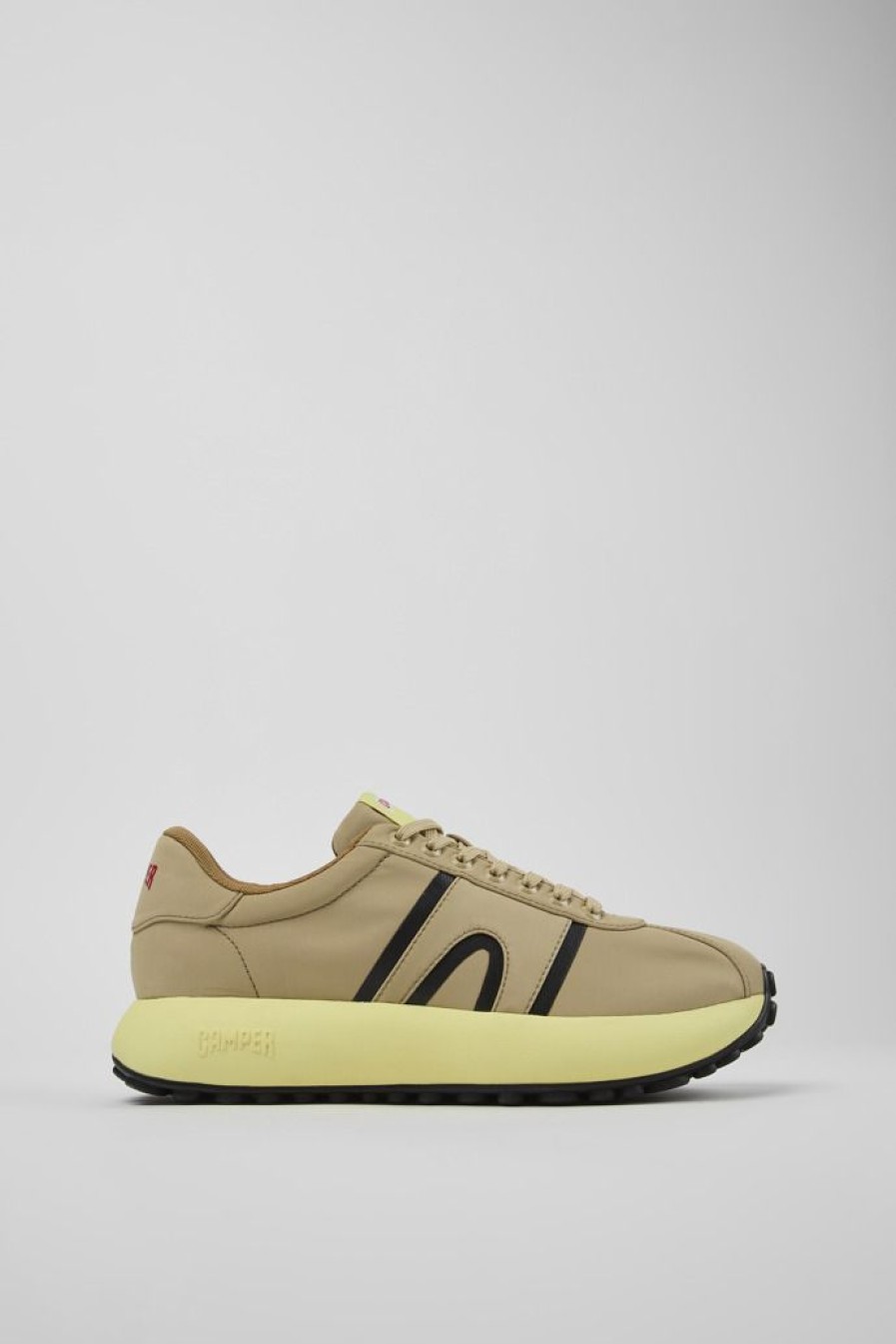 Camper Zapatillas | Sneaker De Tejido Beige Para Hombre