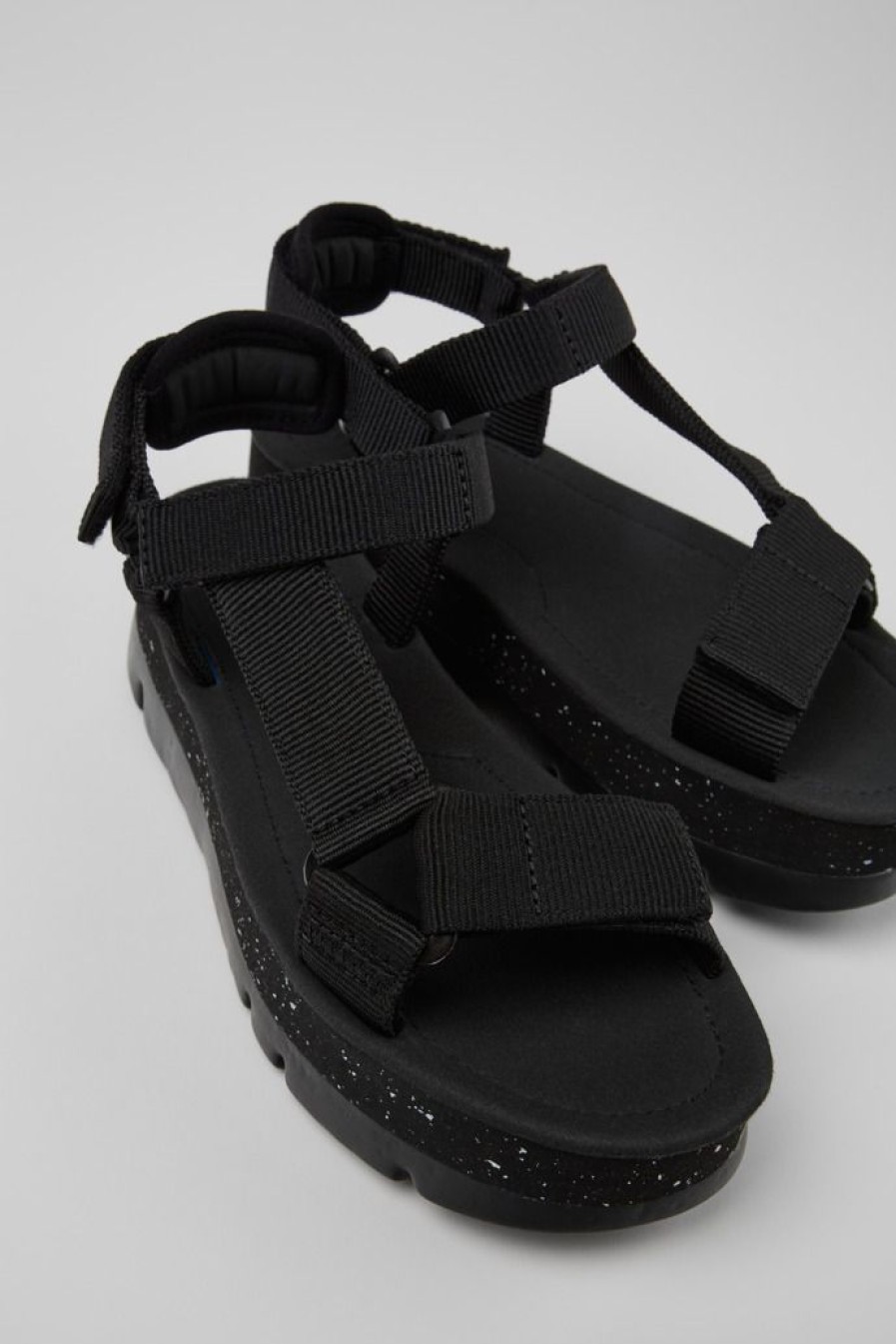 Camper Sandalias | Sandalias De Pet Reciclado Negras Para Mujer