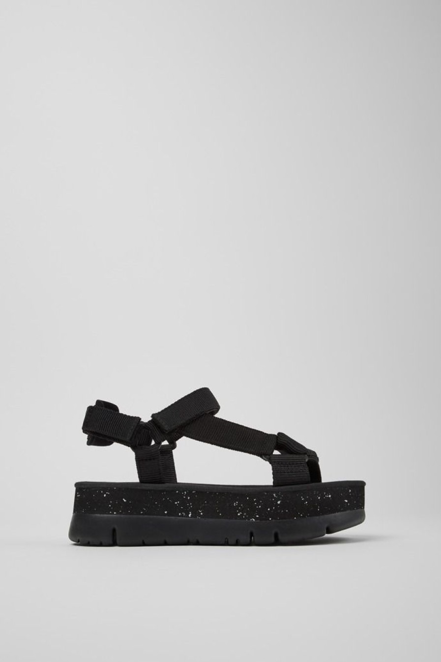 Camper Sandalias | Sandalias De Pet Reciclado Negras Para Mujer