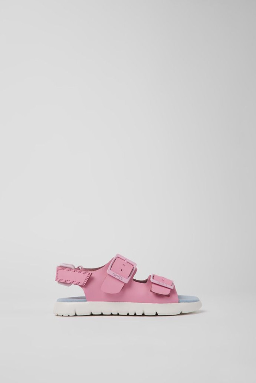 Camper Sandalias | Sandalias Rosas De Piel Para Ninos