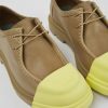 Camper Zapatos Planos | Zapatos Beiges De Piel Para Mujer