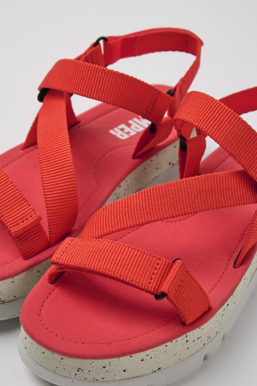 Camper Sandalias | Sandalias De Pet Reciclado Rojas Para Mujer