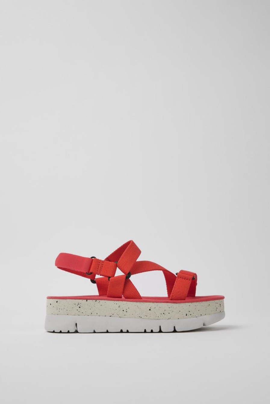 Camper Sandalias | Sandalias De Pet Reciclado Rojas Para Mujer