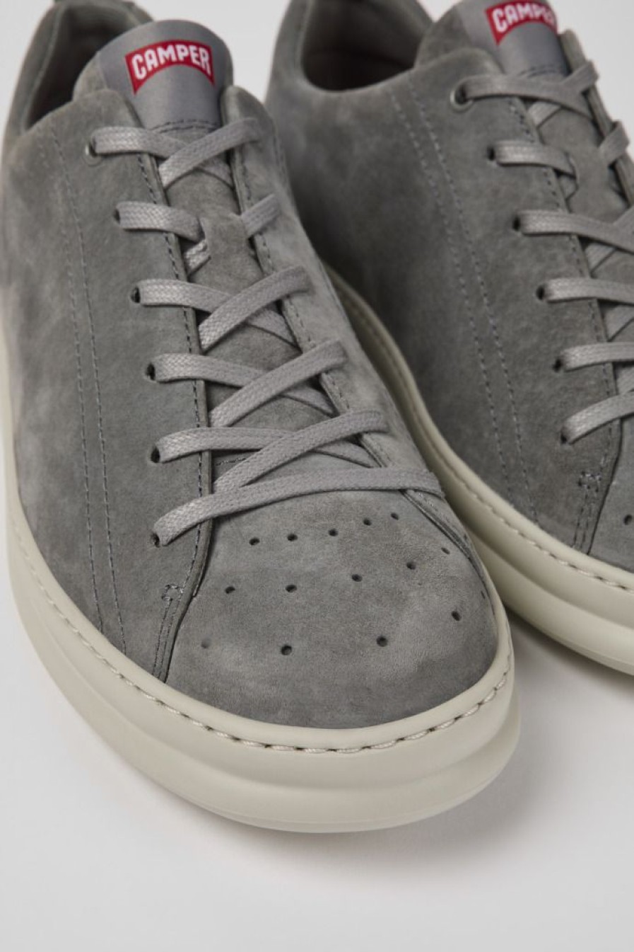 Camper Zapatillas | Sneaker De Nobuk Gris Para Hombre