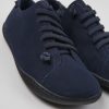 Camper Zapatos Casual | Zapatos Azules De Nobuk Para Mujer