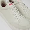 Camper Zapatillas | Sneakers Blancas De Piel Sin Tenir Para Hombre